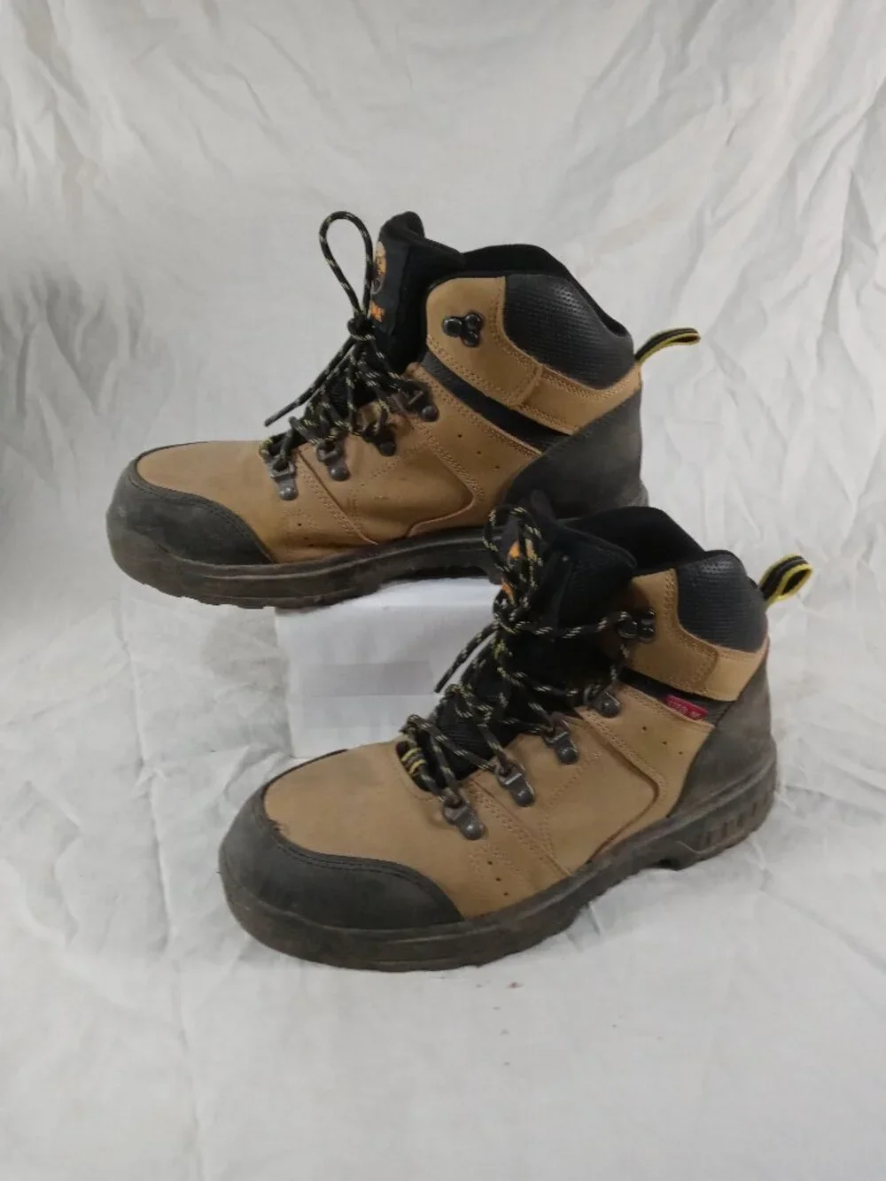Brahma Men's Appaloosa Brown Black Steel Toe Work Boots Size 10.5 in Good Cond